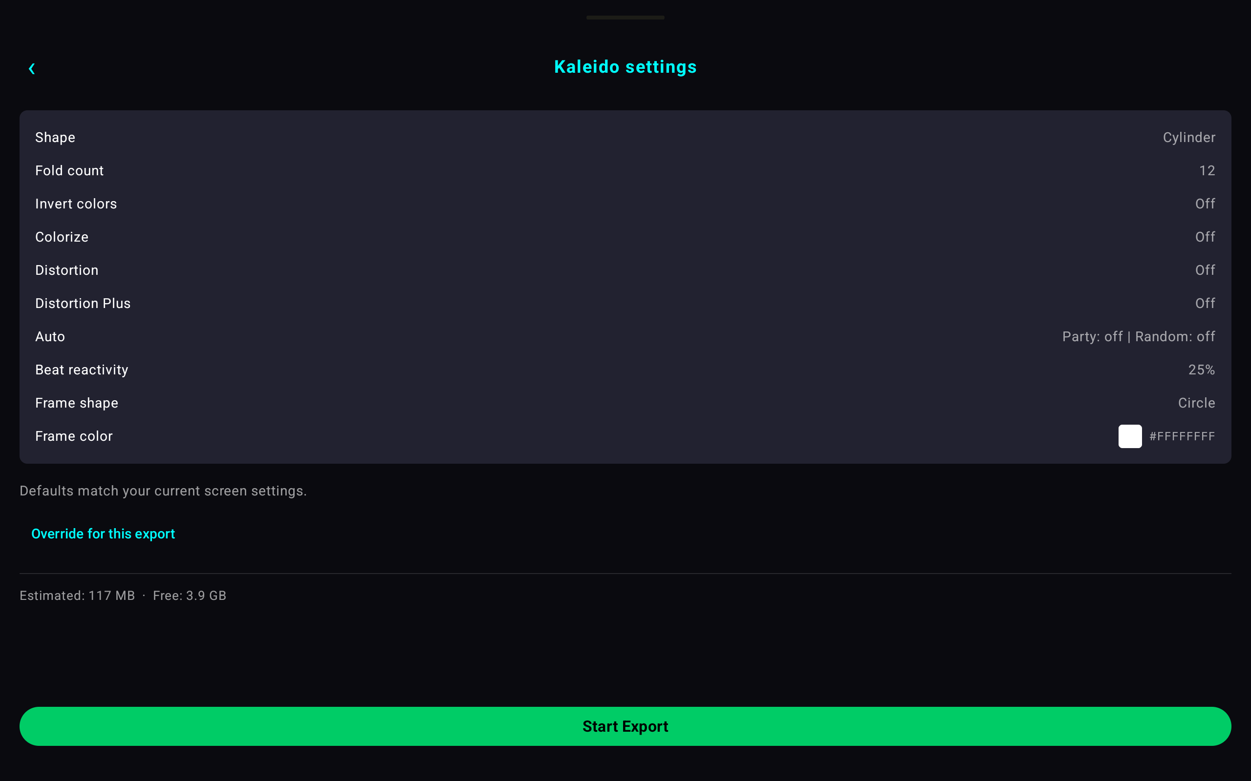 abstrakt engine running on a 10-inch tablet